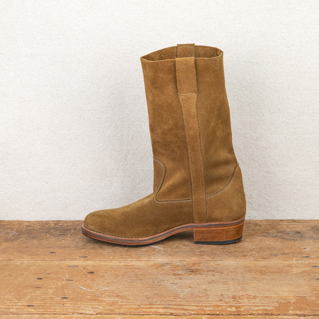 Bottes Gardianes en daim souple havane