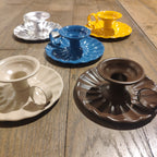 Bougeoir aluminium peint