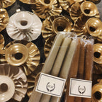 Bougeoir aluminium peint