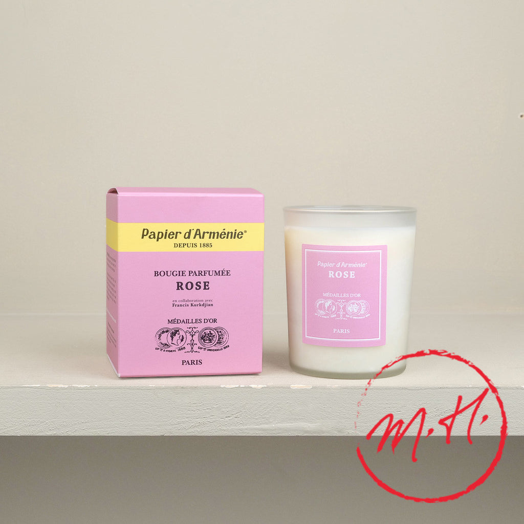 Bougie d'Arménie à la rose