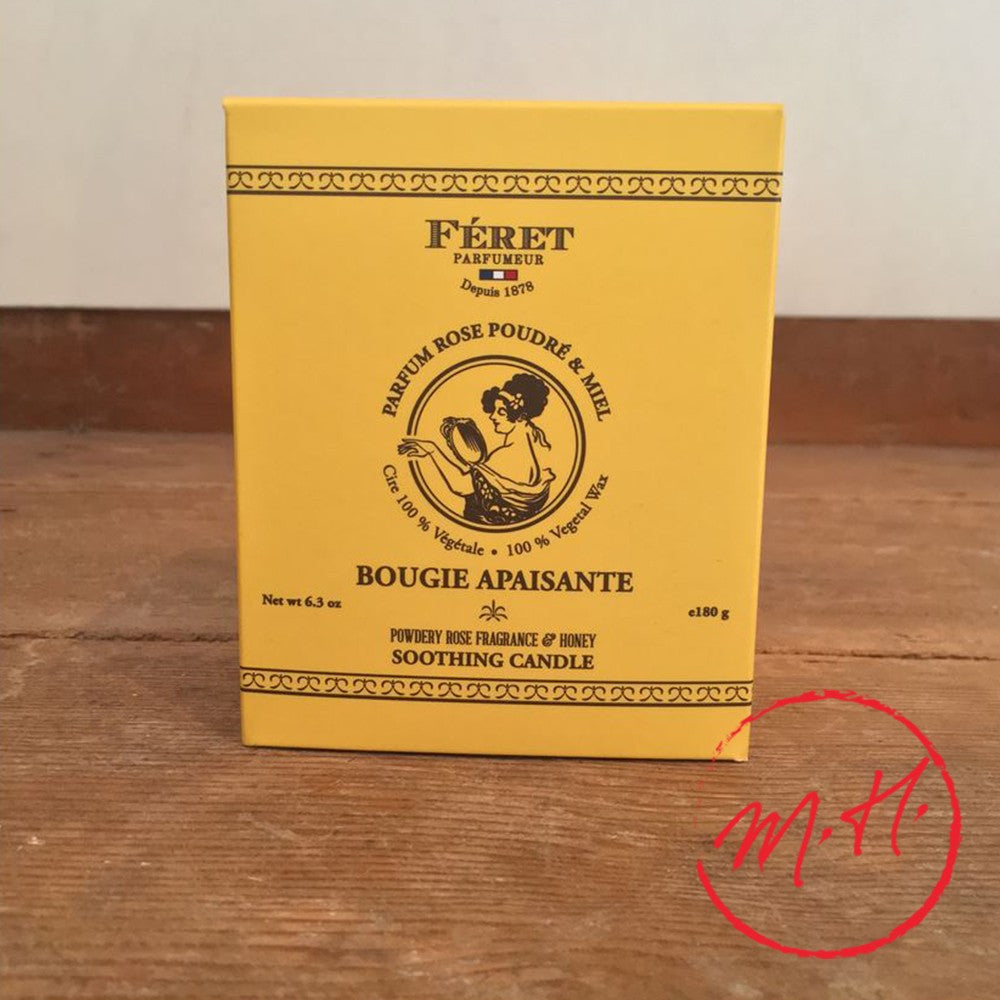 Bougie végétale rose poudrée et miel