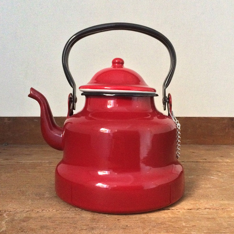Bouilloire 1 L émail rouge