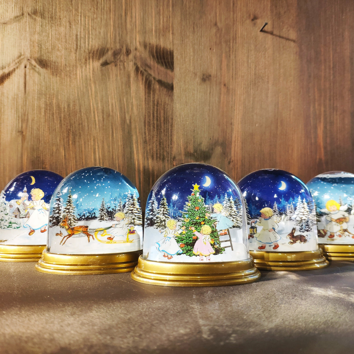 Boule à neige anges de Noël