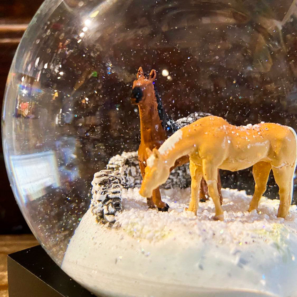 boule à neige sans bulle d'air chevaux