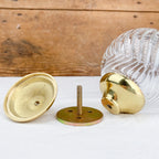 Boule de rampe en cristal et laiton