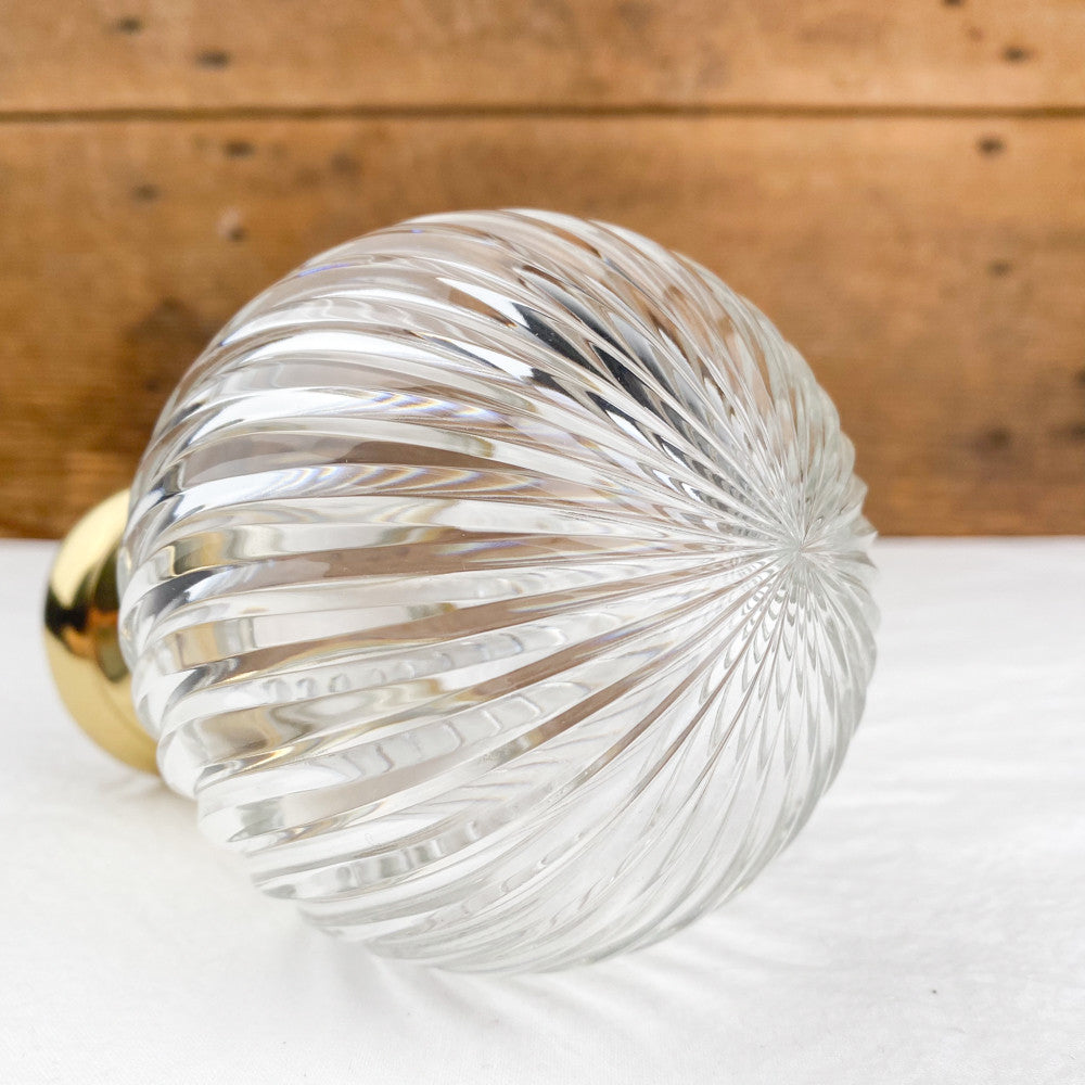 Boule de rampe en cristal et laiton
