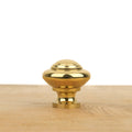 Bouton de meuble tête bombée laiton poli