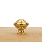 Bouton de meuble tête bombée laiton poli