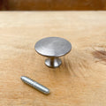 Bouton de tiroir lentille Fer brut Ø25 mm