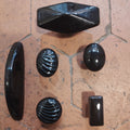 Boutons de porte & placards porcelaine noir