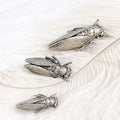 Broche cigale vieil argent