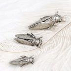 Broche cigale vieil argent