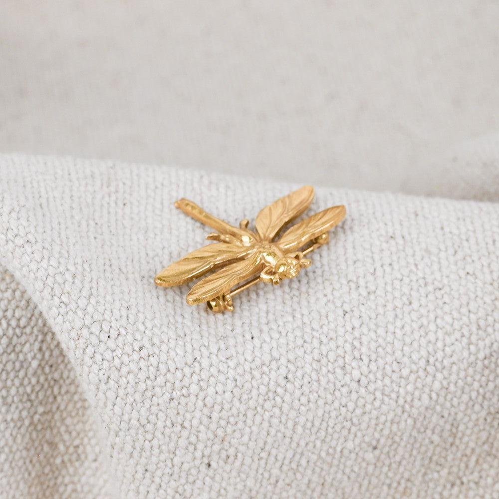 Broche Libellule dorée