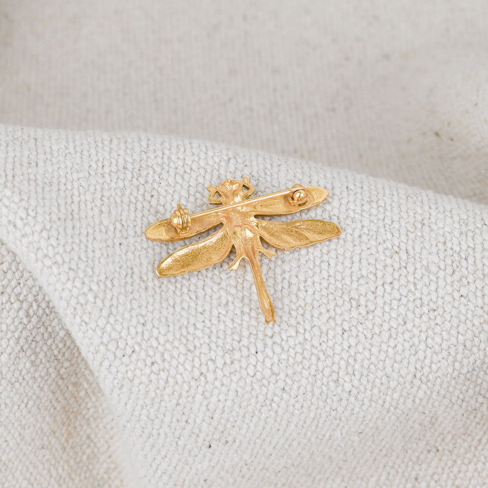Broche Libellule dorée