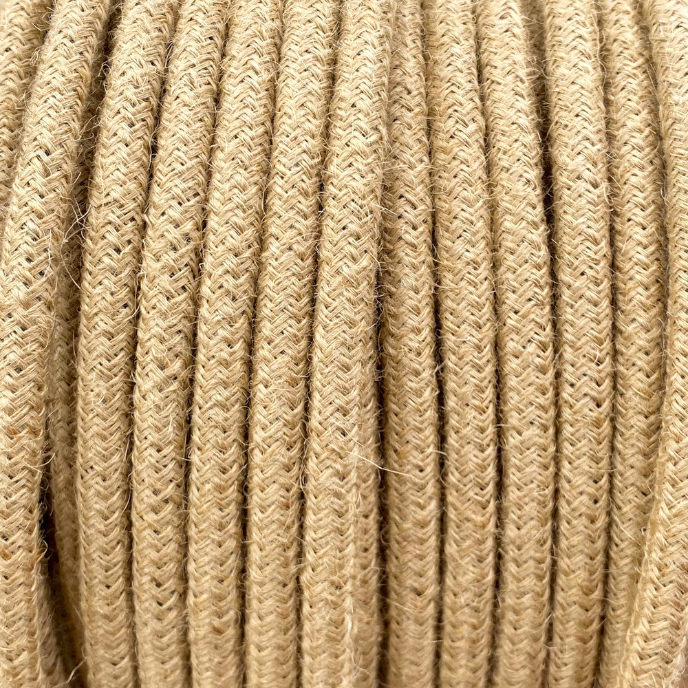 Câble luminaire rond jute