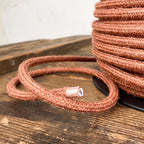 Câble luminaire rond jute orange brique