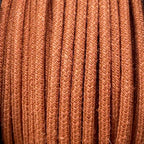 Câble luminaire rond jute orange brique