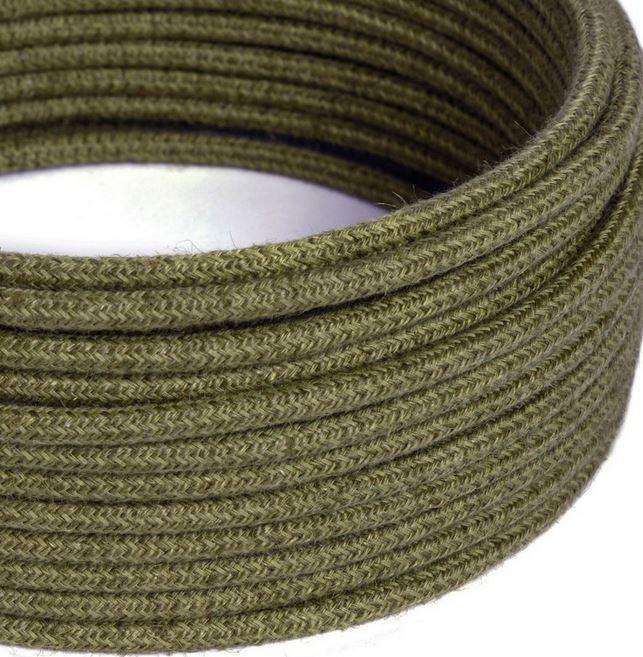 Câble luminaire rond marron jute