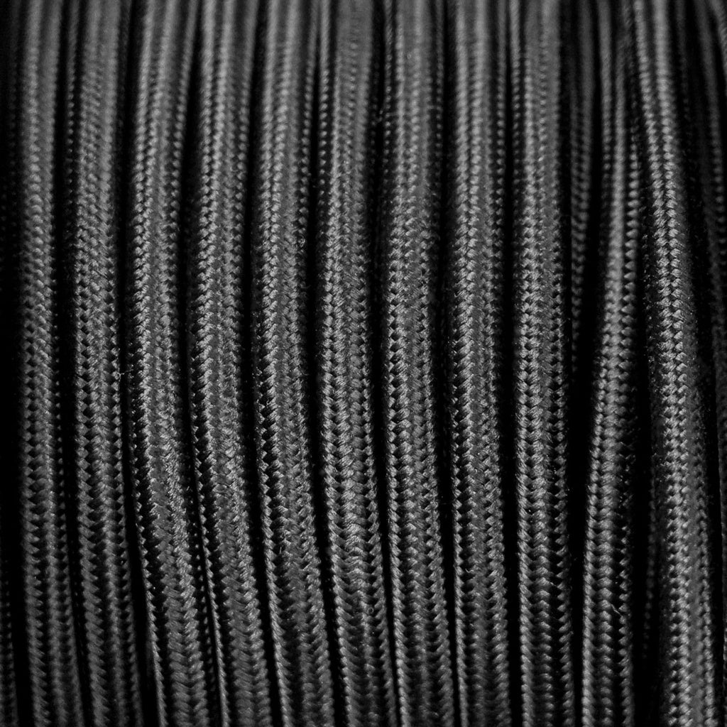 Câble luminaire rond Noir Charbon