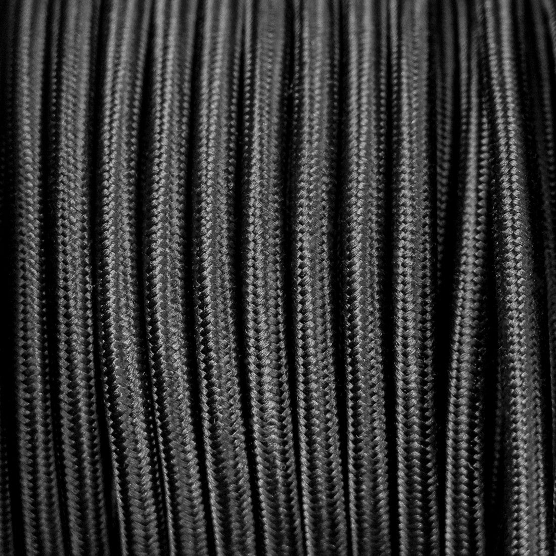 Câble luminaire rond Noir Charbon