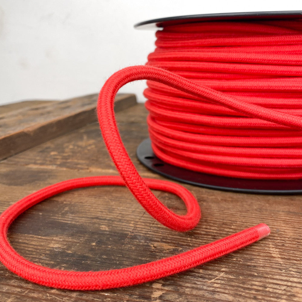 Câble luminaire rond rouge