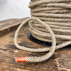 Câble luminaire rond tabac et jute