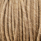 Câble luminaire rond tabac et jute