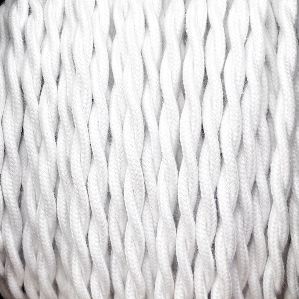 Câble luminaire torsadé blanc