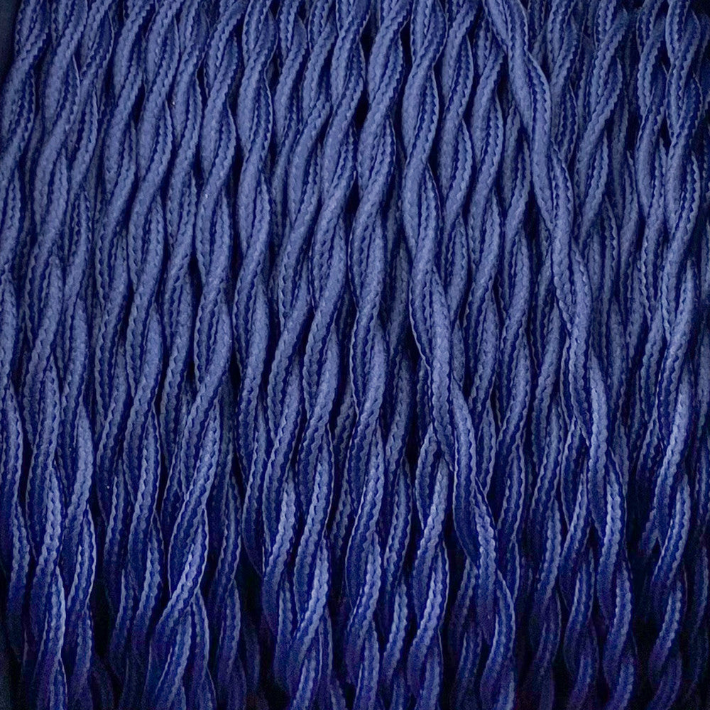 Câble luminaire torsadé bleu profond