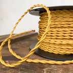 Câble luminaire torsadé doré