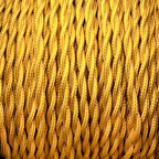 Câble luminaire torsadé doré