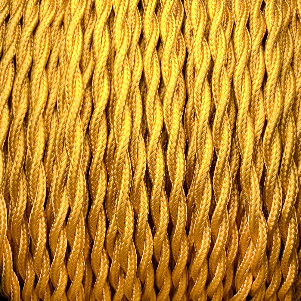 Câble luminaire torsadé doré