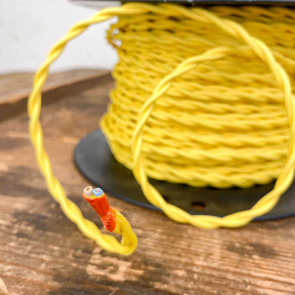 Câble luminaire torsadé jaune maïs