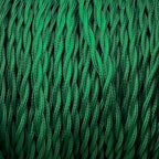 Câble luminaire torsadé vert forêt