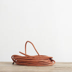 Câble textile rond cuivre pailleté