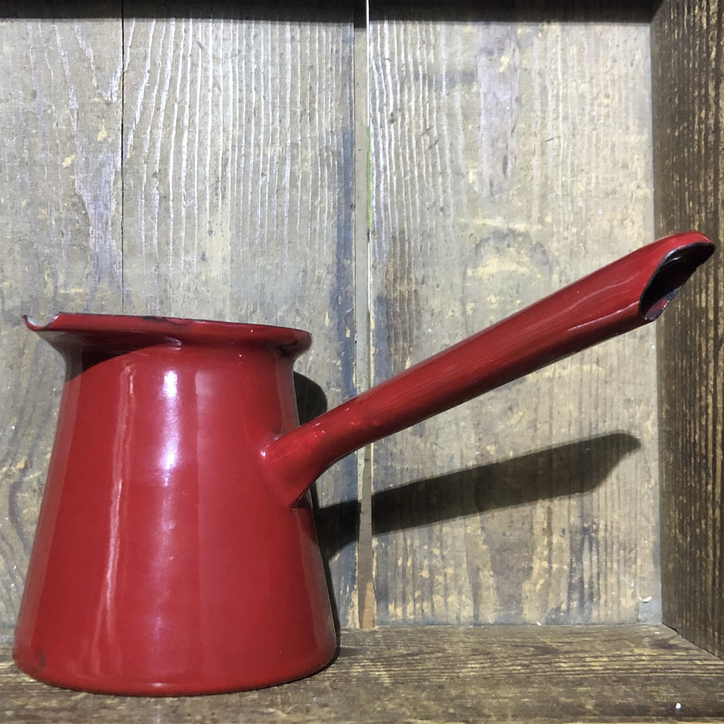Cafetière turque émail rouge