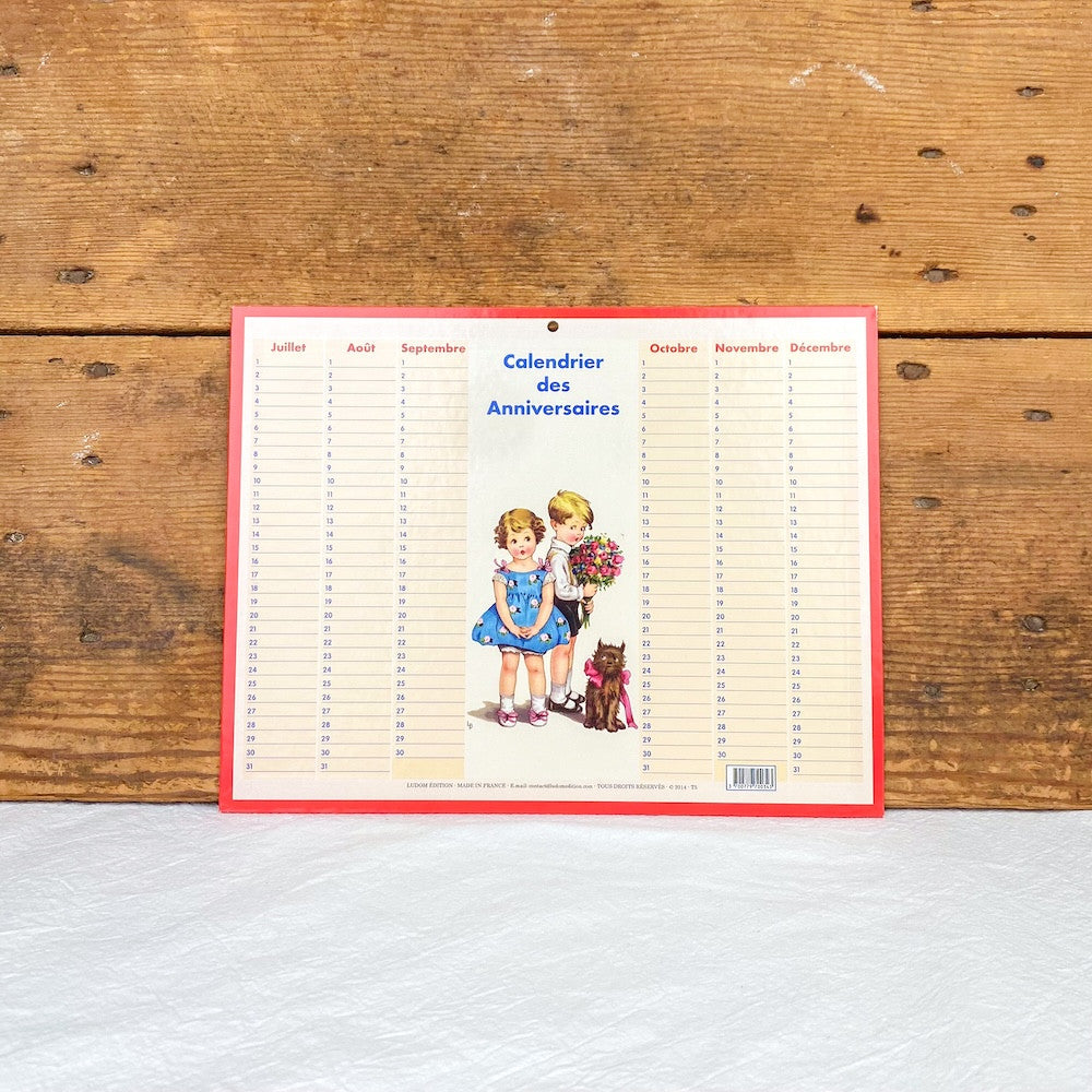 Calendrier des anniversaires
