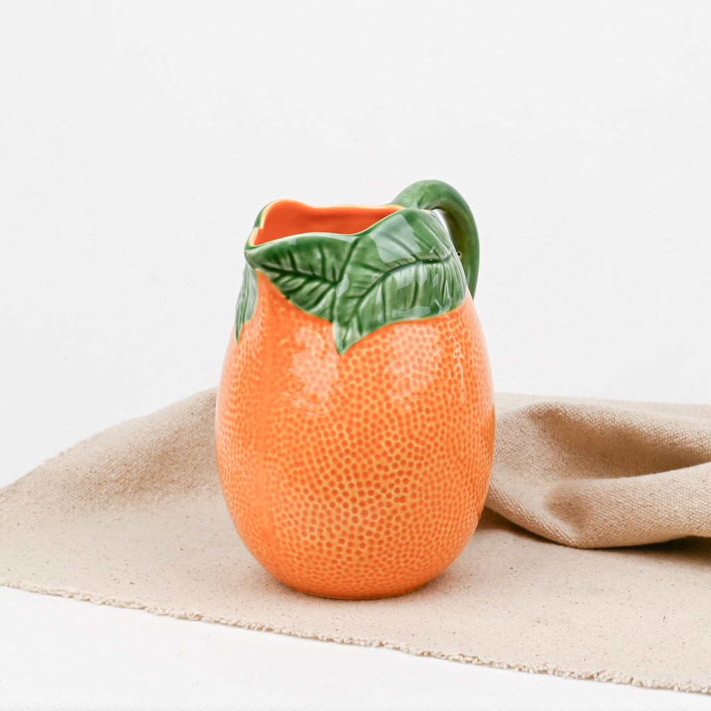 Pichet ceramique orange Bordallo Pinheiro
