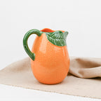 Carafe ceramique orange Bordallo Pinheiro