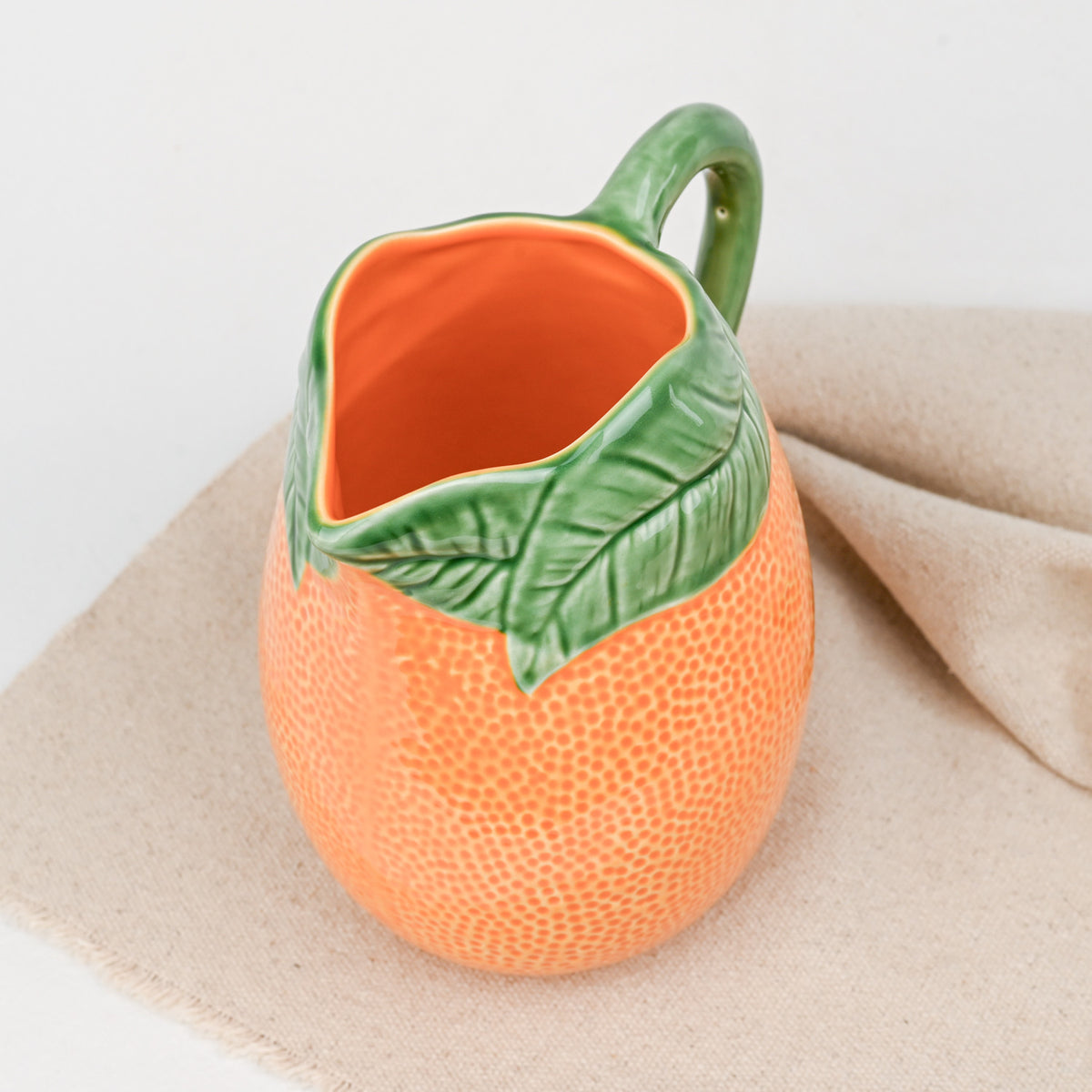 Carafe orange Bordallo Pinheiro
