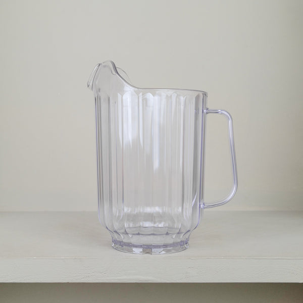 Clear polycarbonate carafe 1.5L, shatterproof pitcher for cold drinks
