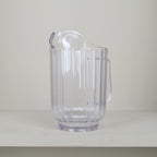 Polycarbonate pitcher with pouring lip, dishwasher safe jug for juice and water