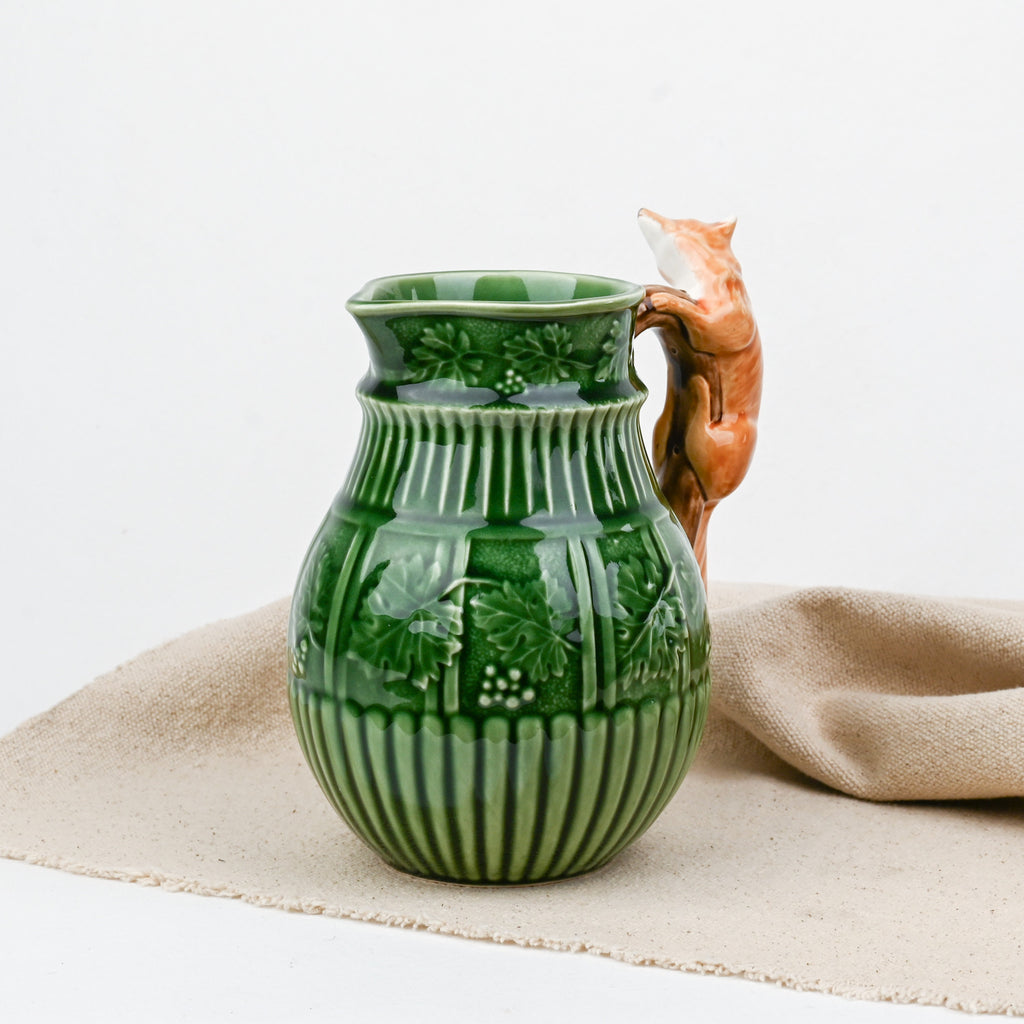 Carafe verte Renard Bordallo Pinheiro