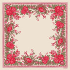 Carré de soie fleuri Souleiado 45 x 45 cm