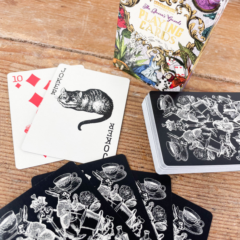Cartes Alice au pays des Merveilles monochromes