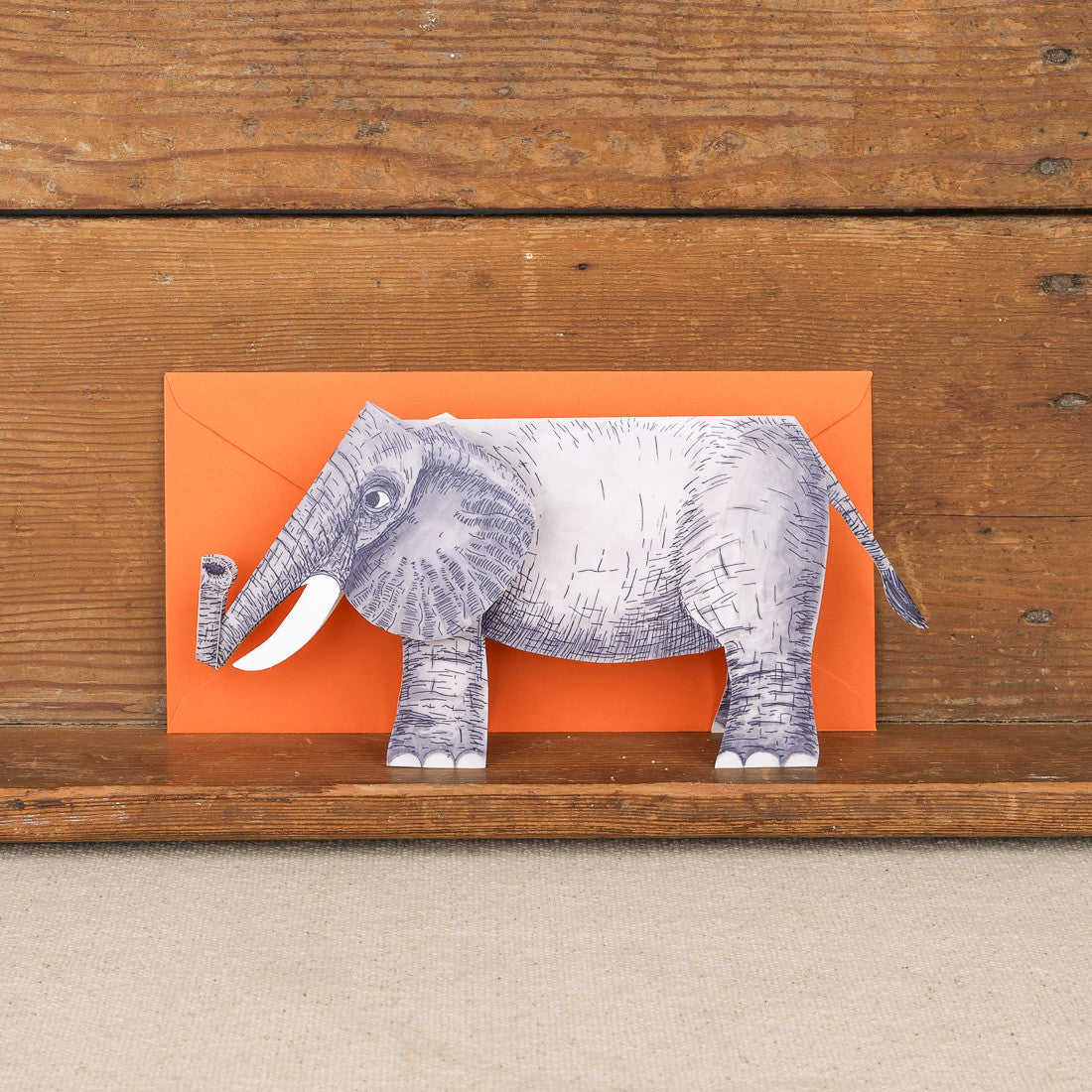 Cartes éléphant en relief