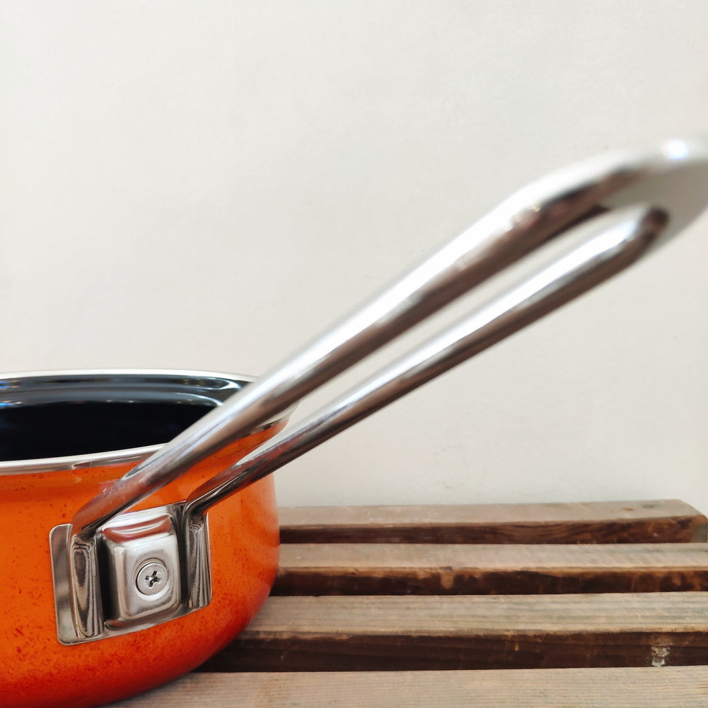 Casserole émaillée orange Ø16
