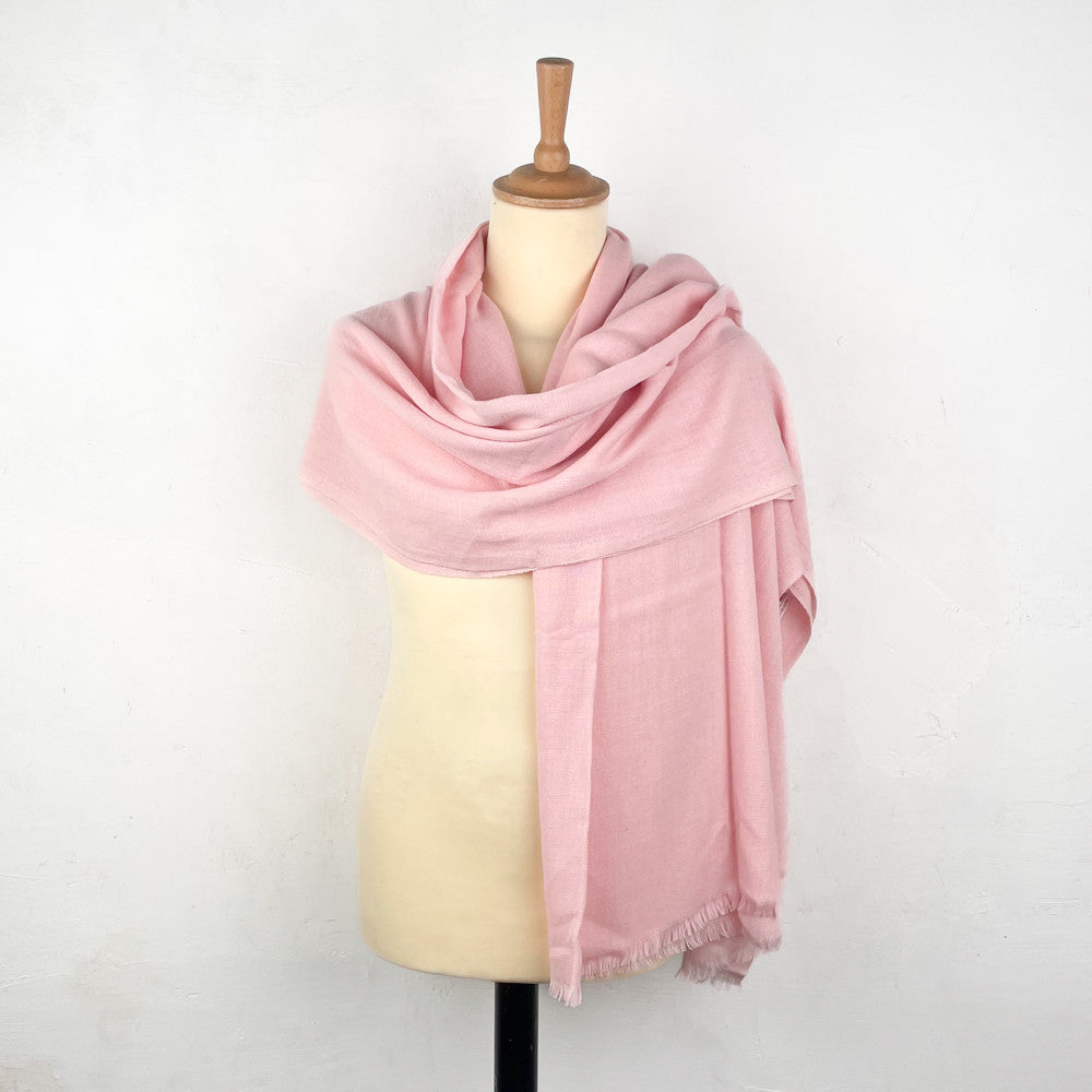 Châle 100% Cachemire rose