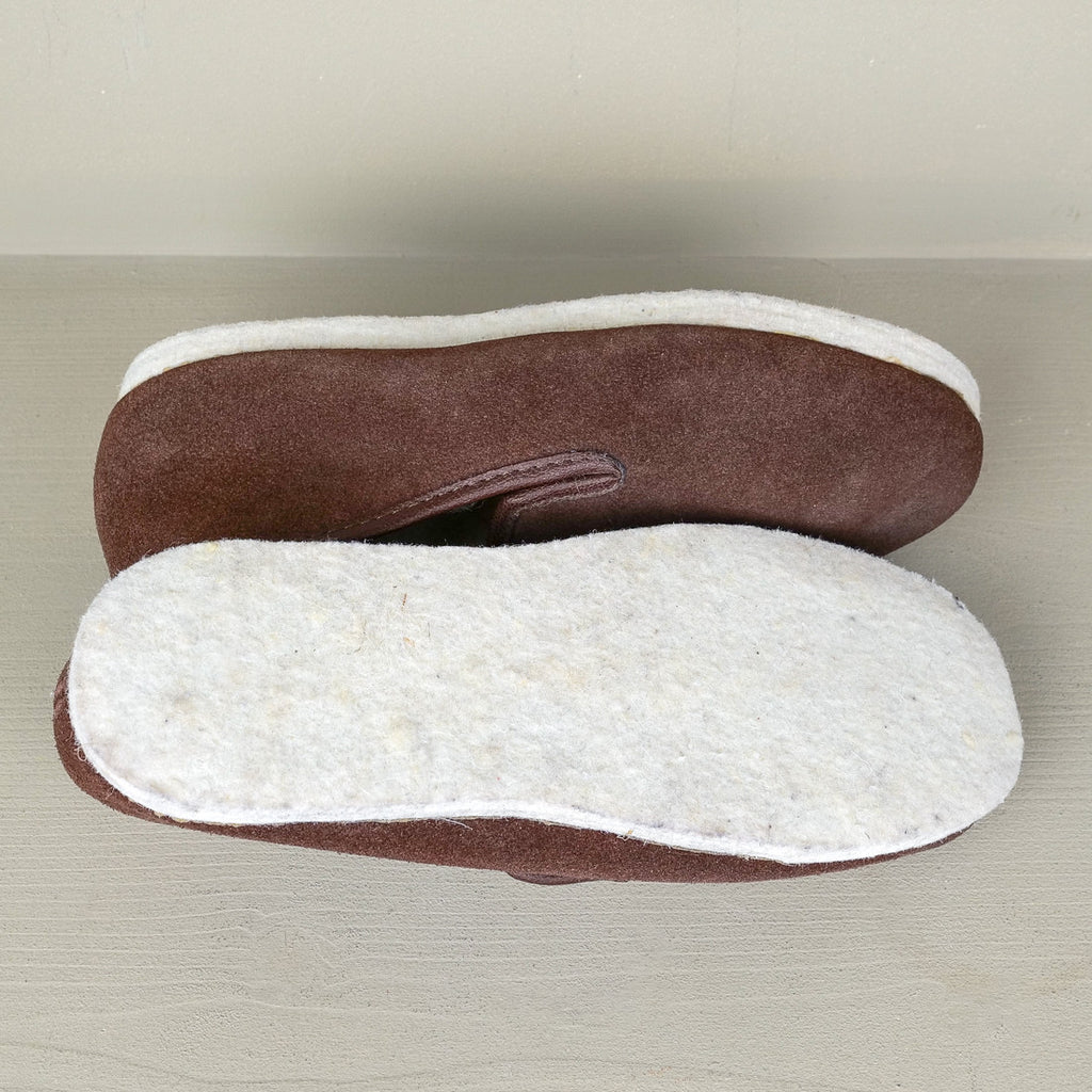 Chaussons Charentaises croute de cuir