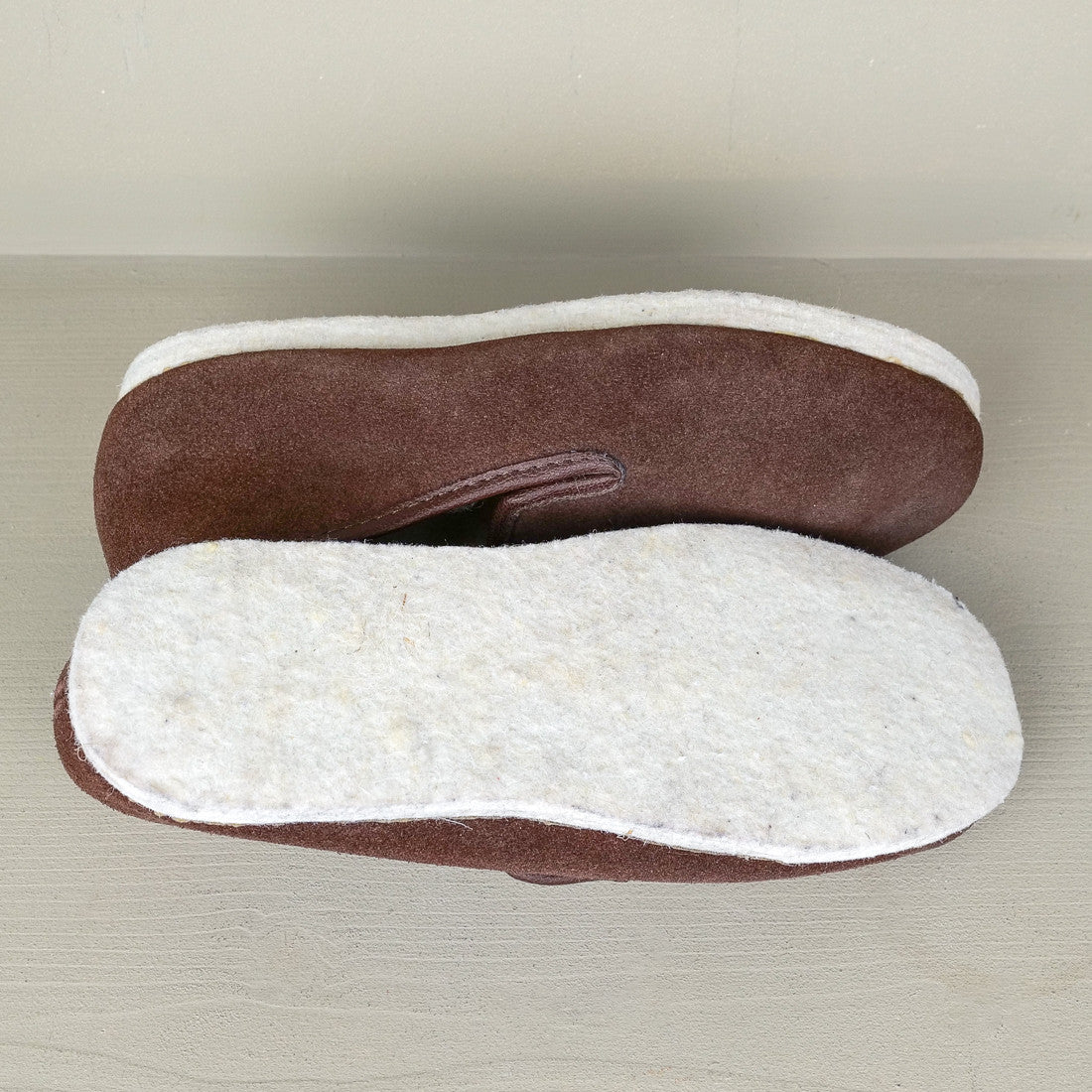 Chaussons Charentaises croute de cuir